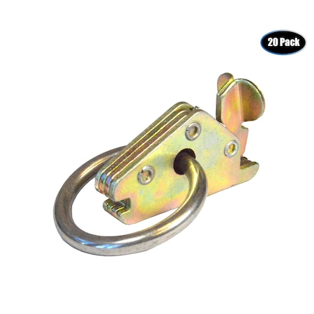 Tie 4 Safe E Track Fitting w/ O Ring, WLL- 2,000 lbs, PK20 A10218R-20